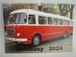  Nástěnný měsíční kalendář 2024 Autobusy 